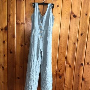 Peyton Bree jumpsuit romper stripped baby blue romper tank top size 16 clothing​